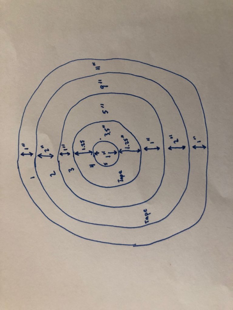 Pattern for foam target paint job