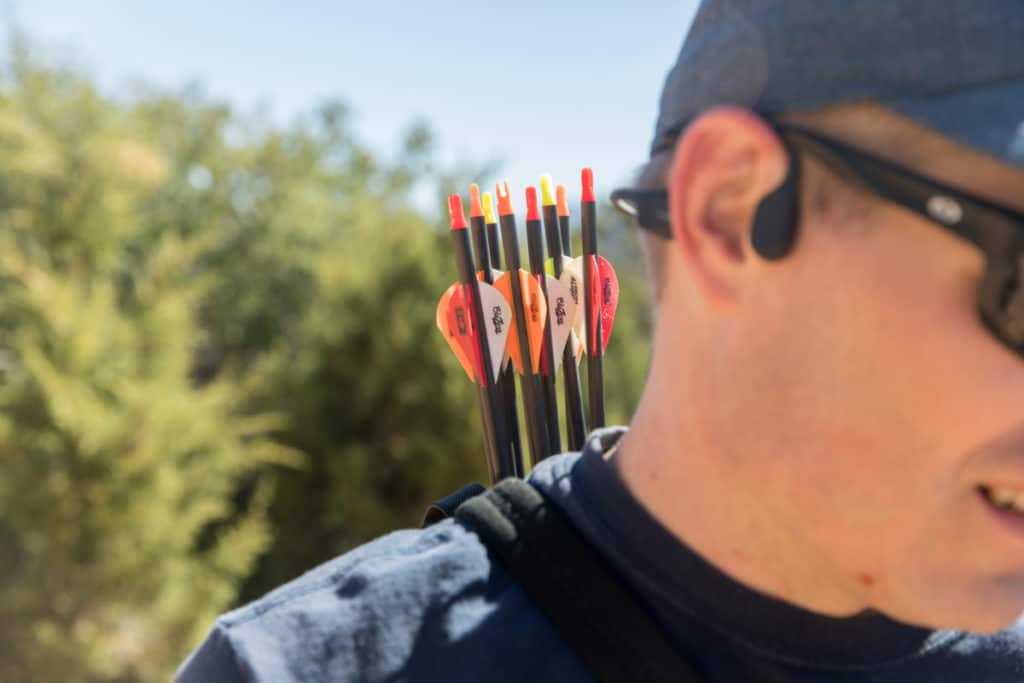 Arrows on back of Archer